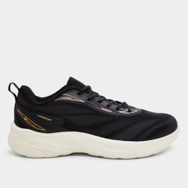 Imagem de Tênis Rainha Creator Unissex, Preto, Laranja, 37