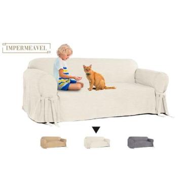 Imagem de Capa para Sofá de 5 lugares até 2,80m em Acquablock Impermeável Pets K