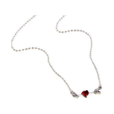 Imagem de Colar Feminino De Prata Esterlina 925 Com Lua Dourada E Laço, Joias De