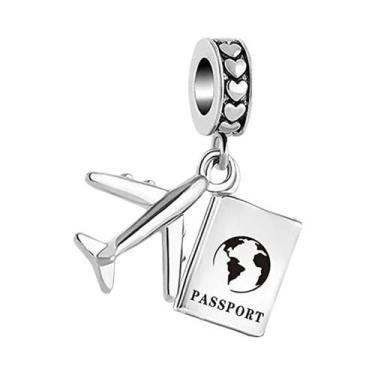 Imagem de Pingente De Prata 925 Para Pulseira De Berloques De Viagem, Conta Bril