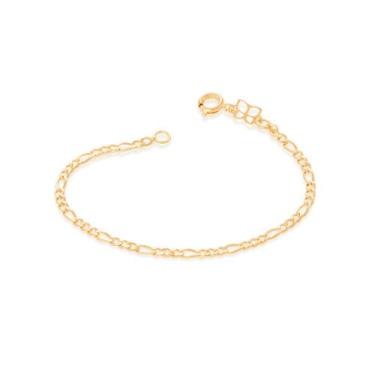 Imagem de Pulseira Rommanel Infantil Folheada Ouro 18k 550055 14cm Cor:Dourado, 