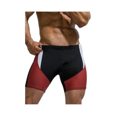 Imagem de Calção de banho contrastante com emenda competitiva de natação seca de