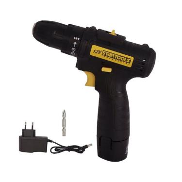 Imagem de Parafusadeira e Furadeira Uso Doméstico Bateria 12V Recarregável com LED Mandril 3-8 sem Fio Bivolt 110V