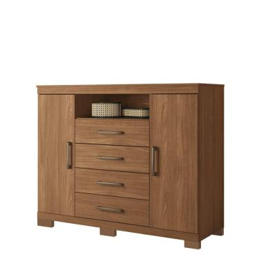 Imagem de Cômoda Casal Havana Master 2 Portas 4 Gavetas com Pés Santos Andirá