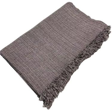 Imagem de Manta para Sofá Luxo Gigante 120x210 100% Algodão Tipo Capa Protetora Decorativa Marrom Mesclado OEM