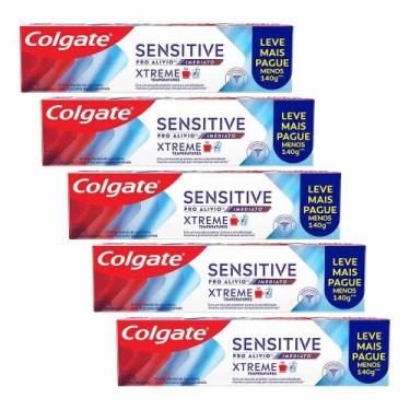 Imagem de kit 5 Cremes Dentais Colgate Sensitive Pro Alívio Imediato Temperature