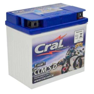 Imagem de Bateria Moto 5A 12V Selada Cral Polo Positivo Direito