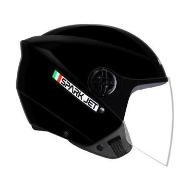 Imagem de Capacete ebf aberto c/vis. spark jet solid preto-60 - EBF IND. E COM. 