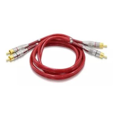 Imagem de Cabo Rca Prime Blindado 1 Metro Original Tech One Vermelho - TECHONE