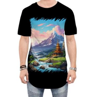 Imagem de Camiseta Longline Templo Budista Anime Buda 1 - Kasubeck Store®, G