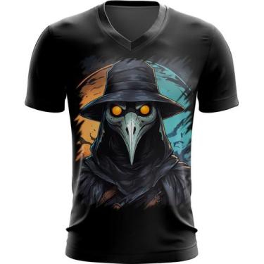 Imagem de Camiseta Gola V Máscara da Peste Negra 9 - Kasubeck Store®, Baby Look 