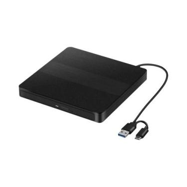 Imagem de Leitor E Gravador Externo De DVD/CD 2 Em 1 USB 3.0 Tipo-C Para Noteboo
