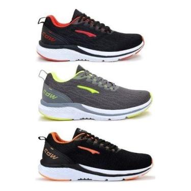 Imagem de Kit 3 Pares De Tênis Masculino Esportivo Academia Original - RDW, Verm