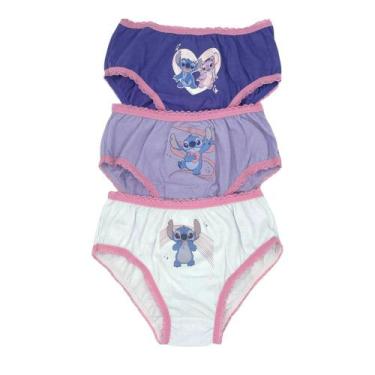 Imagem de Calcinha Infantil Feminina Lupo Disney Lillo e Stitch 3 Pçs, PP, Lilás