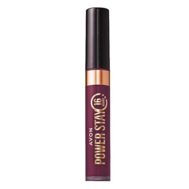 Imagem de Batom Liquido Avon Power Stay 16h 6ml - Maquiagem, vinho escuro (antes