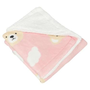 Imagem de Cobertor Manta para Bebê Estampado com Sherpa Microfibra Antialérgico 