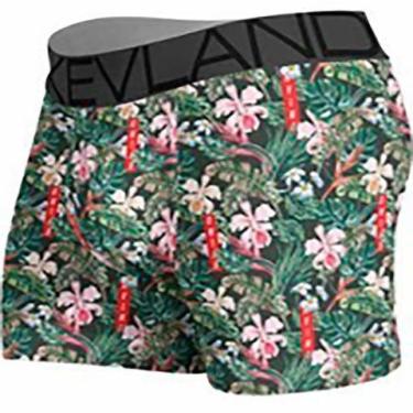 Imagem de cueca boxer kevland floral kvlnd verde, M, Verde