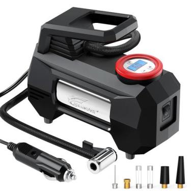 Imagem de Compressor de ar para inflador de pneus HAUSBELL 150 PSI 12V DC preto