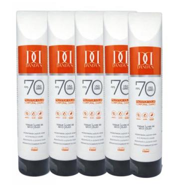Imagem de 5 Protetores Solar Corporal Danda's FPS 70 Toque Seco 150ml - Dandas