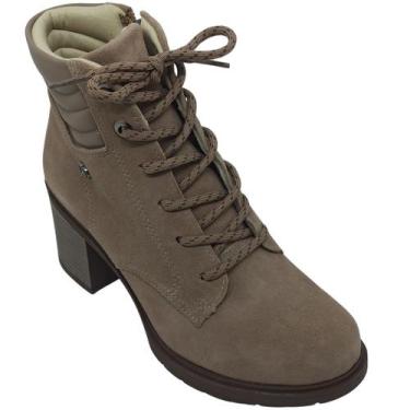 Imagem de Bota Dakota Feminina Camurça Couro com Salto 7cm Cor:TitaniumTamanho:3