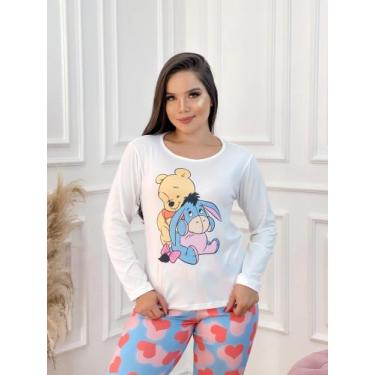 Imagem de Pijama Longo manga longa Urso Pooh e Bisonho - Lulupampão Kids, GG