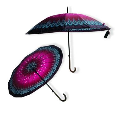 Imagem de Guarda Chuva Grande Reforçado Pratico Sombrinha 16 Varetas - Yifa