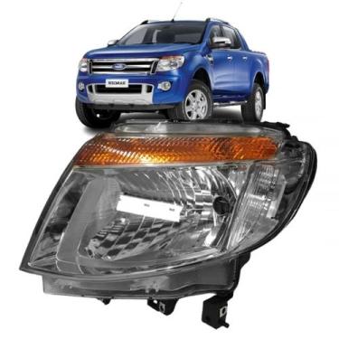 Imagem de Farol Dianteiro Ranger Pick-up 13 14 15 16 Cromado - Automotive Import