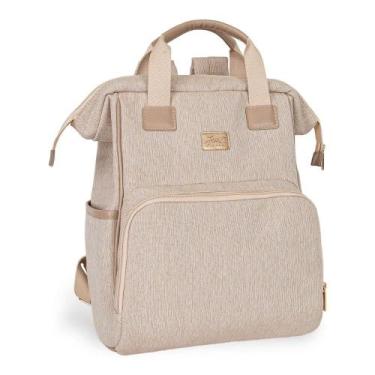 Imagem de Mochila de Maternidade Just Baby Multifuncional Nature Bege, Creme