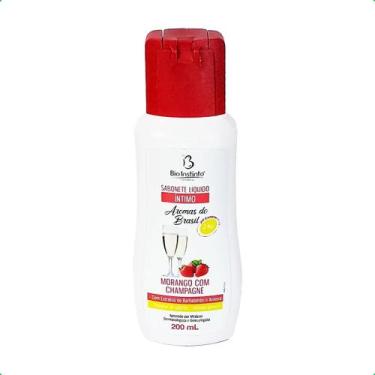 Imagem de Sabonete líquido Intimo Morango Com Champagne Bio 200ml - Aromas Do Br