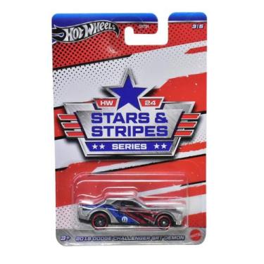 Imagem de Hot wheels - stars & stripes 2024 -2018 dodge challenger srt demon - 3