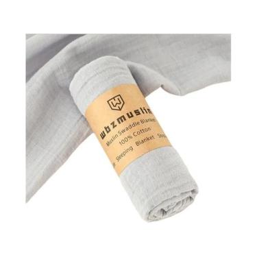 Imagem de Manta De Algodão Muslin Macia Para Bebês, Envoltório De Gaze Para Recé