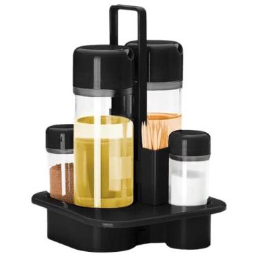 Imagem de Galheteiro De Mesa Com 5 Peças GH311 - Delta Útil Cor:Preto, Preto