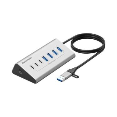 Imagem de Estação De Docking USB C 9-em-2, Hub USB 3.2 De 10Gbps Com Leitor De C
