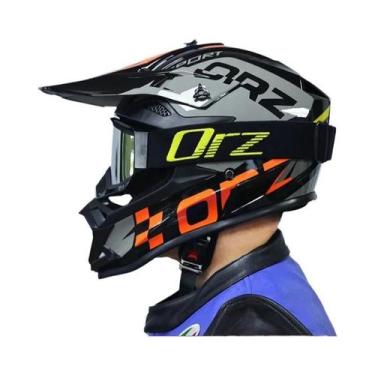 Imagem de Capacete Unissex Para Motocicleta Off-Road ORZ-F16 Para Ciclismo De Mo