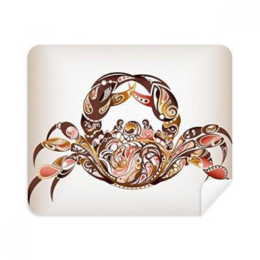 Imagem de 2 peças de tecido de camurça com estampa de caranguejo