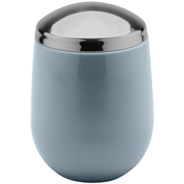 Imagem de Porta Algodão Cotonete Pote Para Pia Banheiro Bancada Belly Azul Glacial
