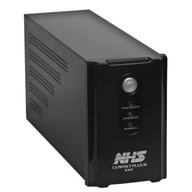 Imagem de Nobreak NHS Compact Plus III Ext 1500VA/865W Bivolt Preto (E.Bivolt / S.120V ou 220V / Selada 2 x 9Ah)
