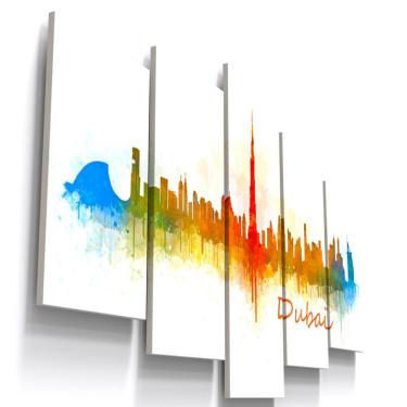 Imagem de Quadros Decorativos Dubai Silhueta City Sala Quarto 