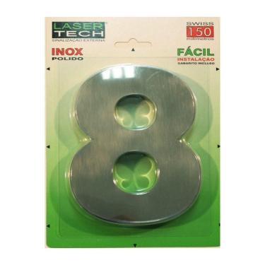 Imagem de Números Inox (algarismos) - Para Fachadas - 15cm - (Nº 8)