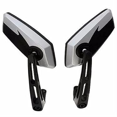 Imagem de Espelho Retrovisor Universal Thunder Honda Yamaha BMW Suzuki Dafra prata