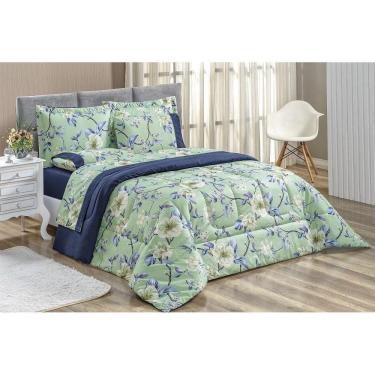 Imagem de Kit Edredom Naturale Casal King 3 Peças 200 Fios Flower