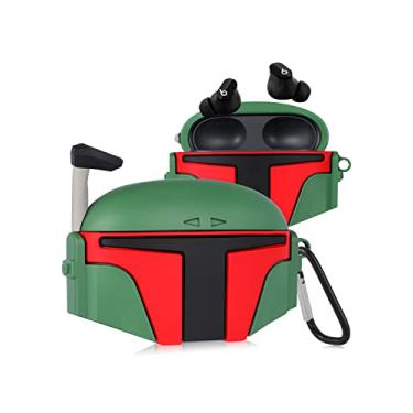 Imagem de Jowhep Capa para Beats Studio Buds desenho 3D capa de silicone fofa fashion kawaii divertido divertido exclusivo sem fio Powerbeats capas para fones de ouvido para meninas meninos adolescentes verde guerreiro