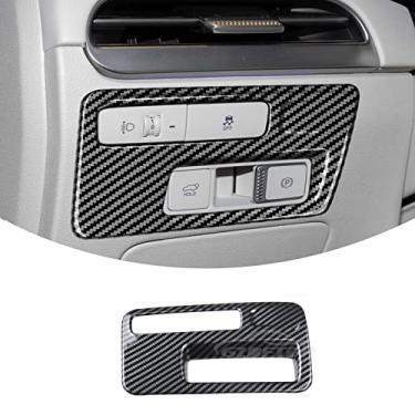 Imagem de GZBFTDH Acessórios de carro, compatível para Hyundai Palisade 2023 ABS carro interruptor de ajuste de botão de ajuste moldura, acessórios interiores