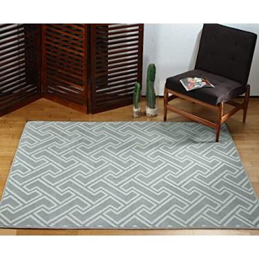 Imagem de Tapete Andino Geométrico VII Retangular Polipropileno (150x200) Cinza