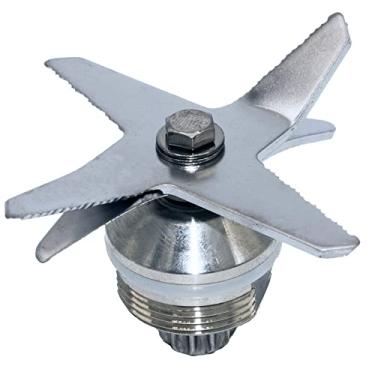 Imagem de Blendin Conjunto De 6 Lâminas De Gelo Seco Úmido Para Serviços Pesados ​​De Aço Inoxidável, Compatível Com Vitamix Parte 1151, 1152 Prata