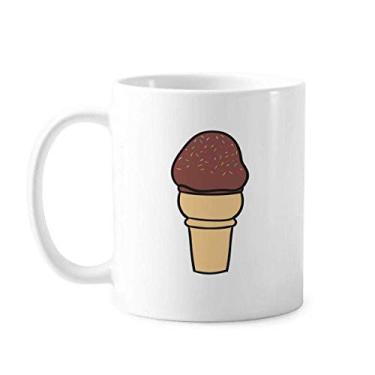 Imagem de Caneca de cerâmica com sorvete doce de aveia chocolate cerâmica xícara de porcelana de café