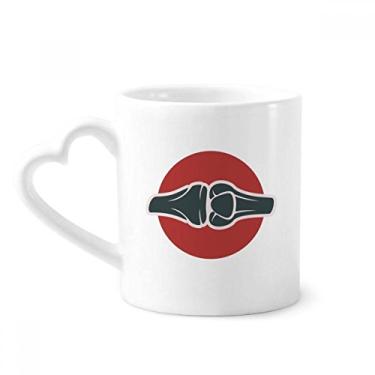 Imagem de Articulações das pernas ilustração do corpo humano caneca café cerâmica copo de coração de vidro