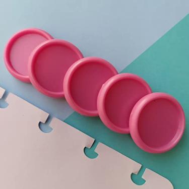 Imagem de Kit 12 Discos M 24mm de Caderno Infinito Sistema Inteligente Amor Infinito Cadernos - Liso (Rosa Pink Metalizado)