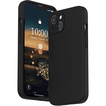 Imagem de Capa de silicone líquido quadrada original para iphone 14 13 12 11 pro max mini x xs xr 7 8 14 plus se 2 3 capa de proteção à prova de choque, preta, para iphone 14 pro max