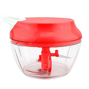 Imagem de Mini Processador E Triturador De Alimentos Manual 3 Lâminas - Vermelho